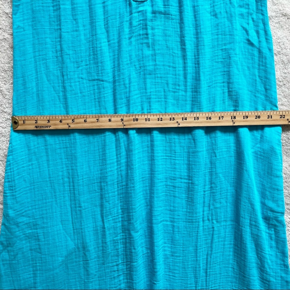 STARK X OVERSIZED BLUE COTTON MIDI DRESS SIZE XS MINIMALIST Chic Contemporary - Picture 10 of 13